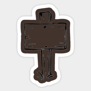 Western Era - Wooden Cross Sticker